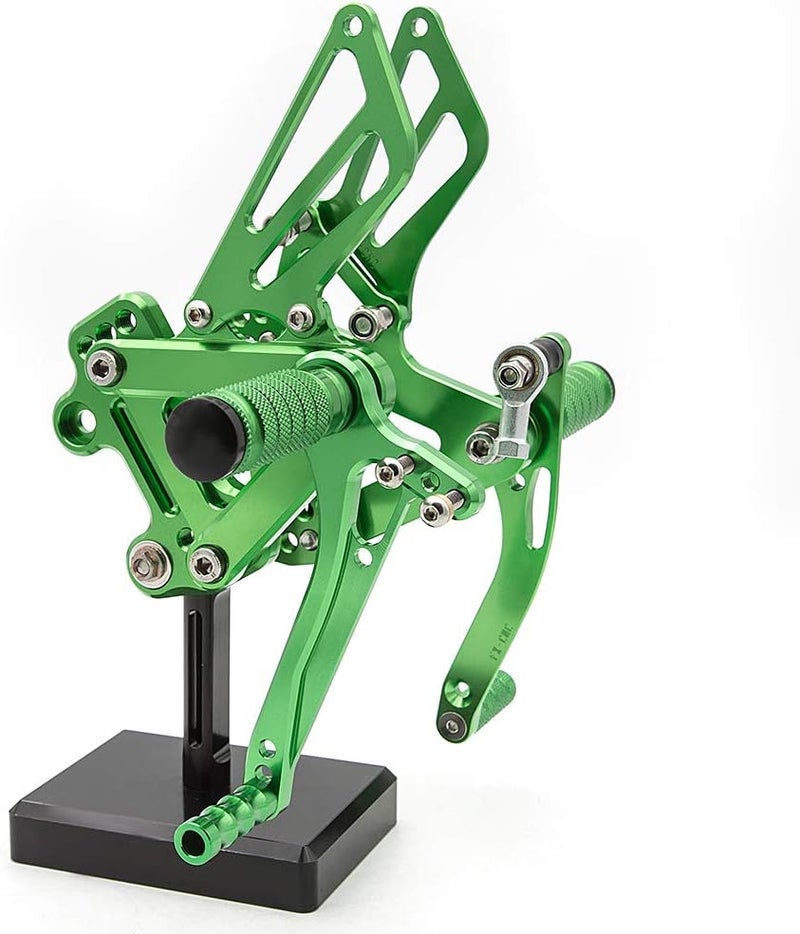 FXCNC CNC Billet Motorcycle Adjustable Rearsets Foot Pegs Rear Set Footrests Compatible with Ninja ZX6R ZX-6R ZX636 1999-2002, Ninja ZX9R 1999-2003, ZZR600 2005-2008 - Image 4
